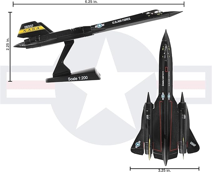 Daron Postage Stamp NASA YF-12 (SR-71 Blackbird) (1:200) PS5389-1