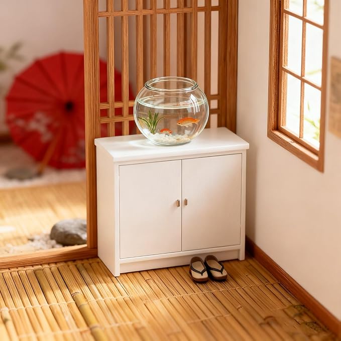 LOGOFUN 6pcs Miniature Fish Bowl Dollhouse 1: 12 Mini Glass Goldfish Tank Small Glass Goldfish Bowl for Dollhouse House Desktop Ornaments - 24MM