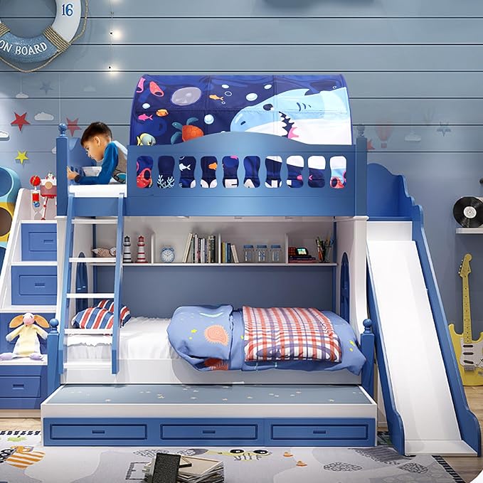 Bed Tent for Kids Lucky Castle Bed Tent Foldable Game House for Children Play Tents for Girls Boys Sleeping Canopy Playhouse
