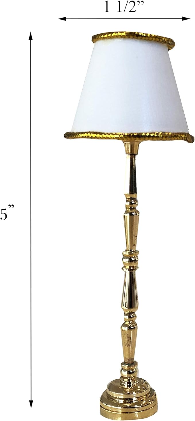 Mini Dollhouse Floor lamp, LED Miniature Lighting for Dolls House Decor, Battery Operated Functional Light Accessories