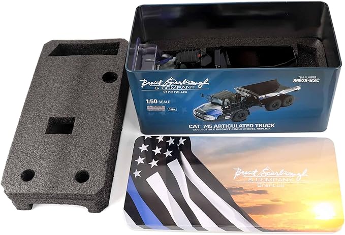 Diecast Masters 1/50 CAT 745 Articulated Hauler Truck with Patriotic Decoration, Brent Scarbrough & Co. 85528-BSC