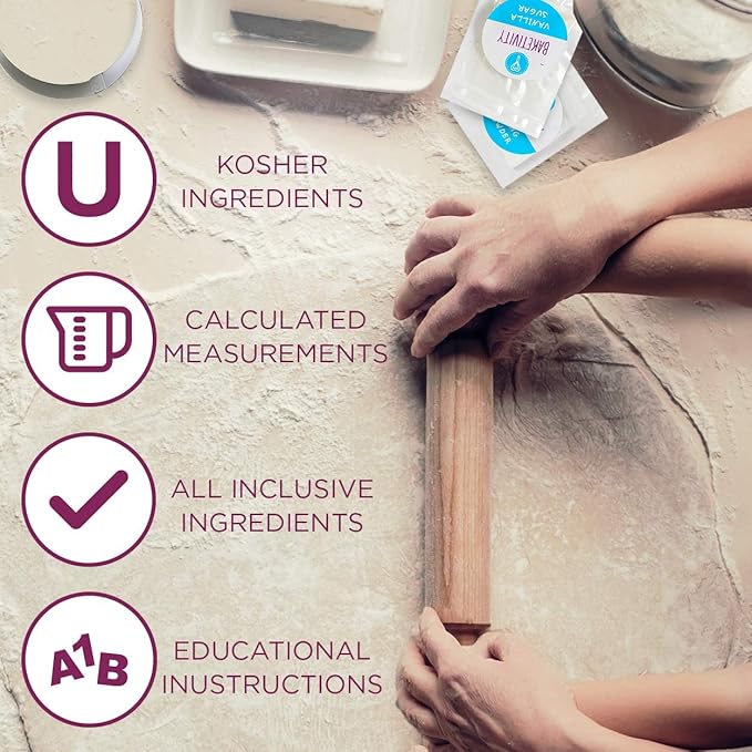 Baketivity Kids Baking DIY Activity Kit - Bake Delicious Healthy Granola Bars with Pre-Measured Ingredients – Best Gift Idea for Boys and Girls Ages 6-12 – Includes Free Hat and Apron
