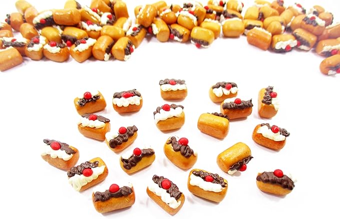Dollhouse Miniature Food 10 French Cream Eclair 3574
