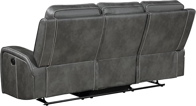 Coaster Home Furnishings Raelynn 3-Piece Upholstered Reclining Sofa Set Grey 603191-S3