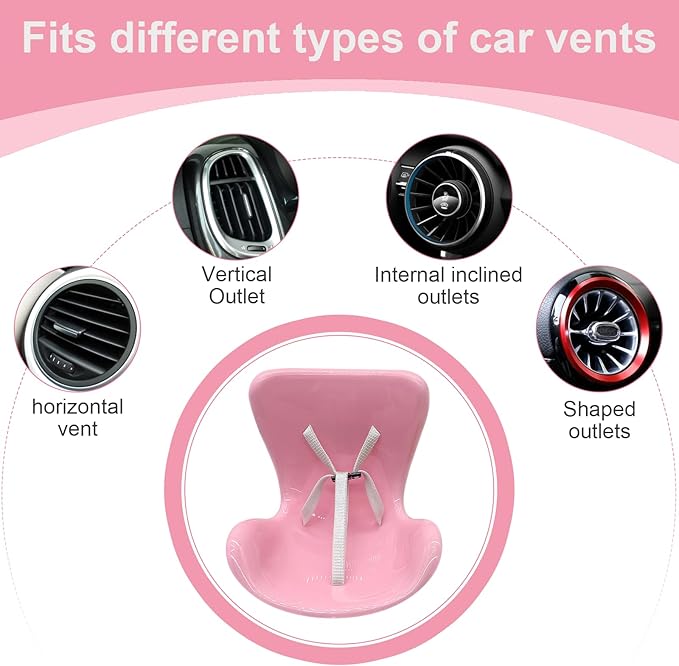 Mini Sofa Display Stand for Dolls,Secure Car Vent Clip Mount for 10-17cm Figures,Premium Collectible for Accessories, for Car Decoration Lovers