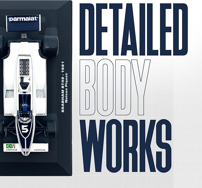 1:43 F1 Team BT49-1981 Collection Formula 1 Race 5# Model Inspired by Nelson Piquet Diecast Collectible Model