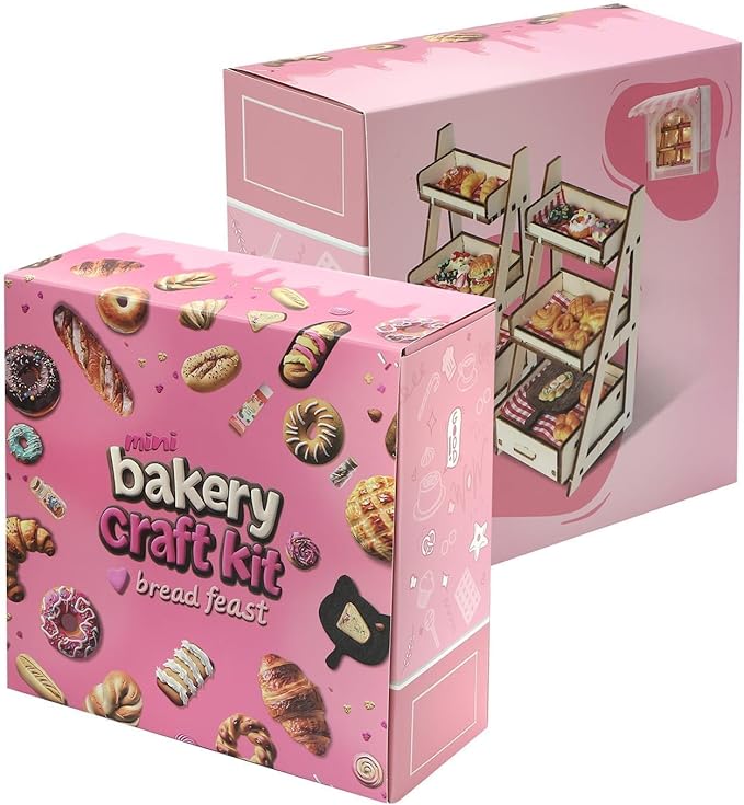 iLAND Air Dry Clay for Kids Teen Craft for Girls 8-12 Arts and Crafts for Kids Activities Modeling Clay Kit of Miniature Food DIY Crafting Birthday Gifts for Girl Ages 9 10 11 Christmas Ideas Creative