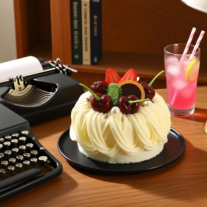 Fake Cake Dessert Artificial Cake with Cream Cherry Fake Cupcake Faux Food Model Realistic Fake for Decoration Display Photography Props