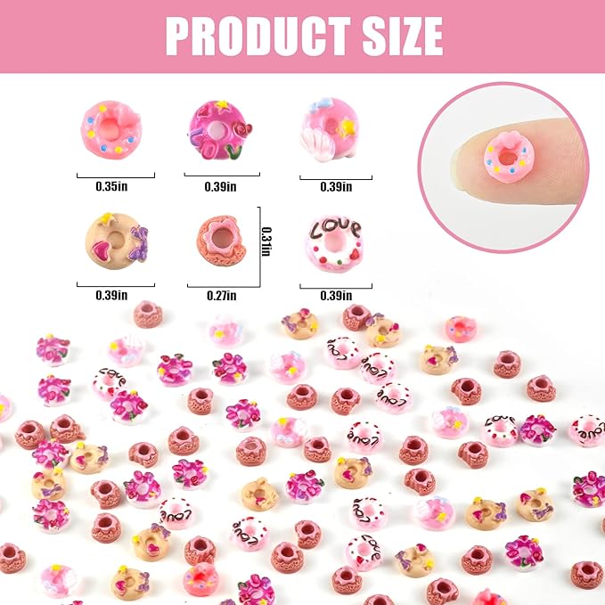 100 PCS Colorful Mini Food Figures for Crafts Tiny Resin Dessert Series Miniature Things for Dollhouse Fairy Garden Micro Landscaping Decoration Cake Toppers Decor