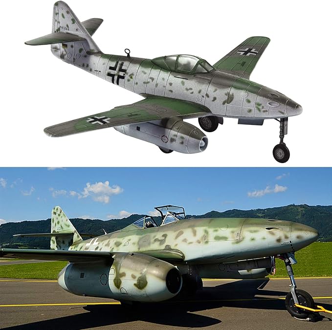 HANGHANG 1/72 Messerschmitt Me 262A Fighter Attack Plane Diecast Military Models Metal Airplane Models for Collection or Gift