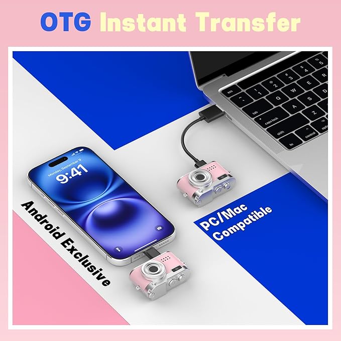 Keychain Camera, 1080P Y2K Vibe Camera, 32GB SD Card, 80 Min Record, Pocket-Sized Birthday Gift for Best Friends, Travel & Campus Life