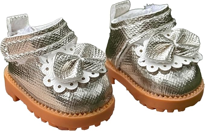 Compatible with Labubu Doll Shoes for 17cm Doll,Shoes Used for Labubu Accessories (GZA-Gold)
