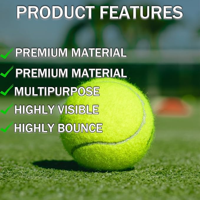 SHYUJAJIE Tennis Balls, 20 Pack Training Tennis Balls,High Elasticity Practice Tennis for Beginner, Exercise Playing Balls for Pet Dog