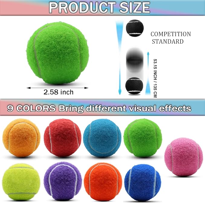 SHYUJAJIE Tennis Balls, 20 Pack Training Tennis Balls,High Elasticity Practice Tennis for Beginner, Exercise Playing Balls for Pet Dog