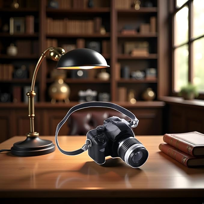 2Pcs 1:4 Scale Mini Camera Prop Ornament Vintage Camera Model, Miniature Digital Camera Mini Decoration Accessories Photography Props Ornament
