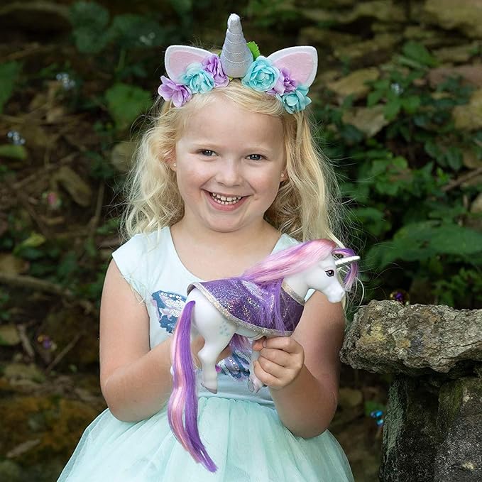 Breyer Horses Color Changing Bath Toy | Luna The Unicorn | Purple / Pink / White with Surprise Blue Color | 8.5" x 7" | Ages 3+ | Model #7233, Purple, White, Pink