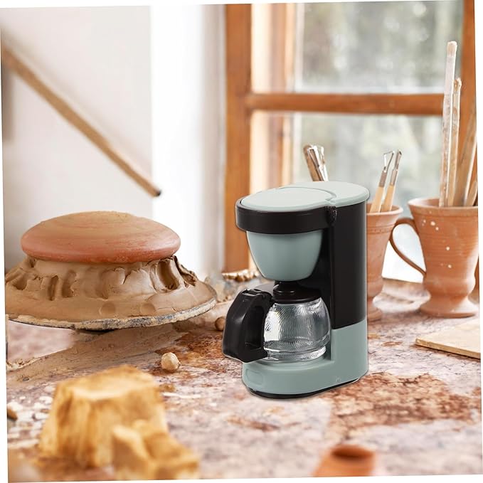 SEWOART Miniature Coffee Maker for Dollhouse Scale Coffee Machine Accessory for Scene Decoration Addition to Tiny House Ornaments and Crafts