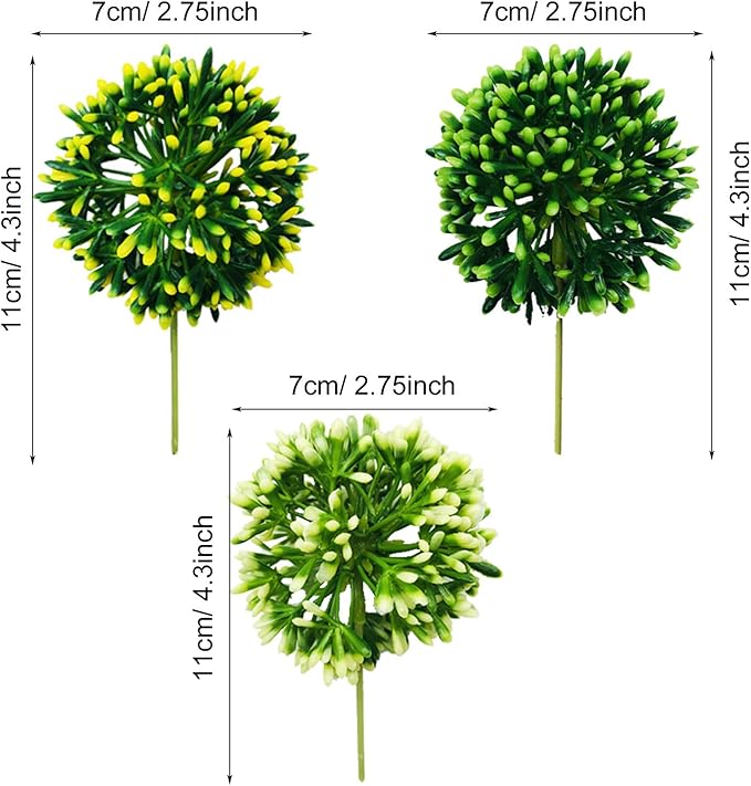 Woohome 20 PCS Artificial Succulent Plants, Green Fake Succulent, Unpotted Faux Succulent Assortment in Flocked Blue in Different Type for Birthday Home Decor Indoor Wall Garden DIY