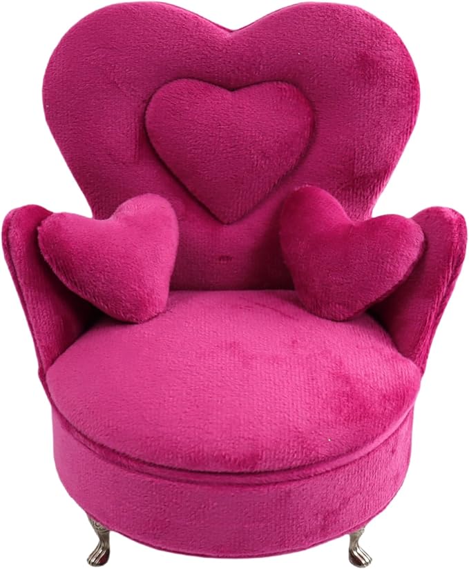 CONCISE Adult Dollhouse Furniture 1/6 1/12 Scale Miniature Velvet Sofa Hidden Jewelry Box for Women 14+ Collectors Ring Earring Necklace Bracelet Trinket Keepsake Storage Diorama Model Kit Display