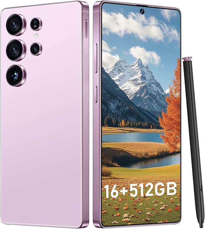 OEJBK I25 Ultra: Powerhouse 16GB/512GB, 2-Day 7000mAh Battery, Huge 6.99" Android 14 Phone w/Built-in Stylus - Your All-in-One Device The Superior Choice (Pink)