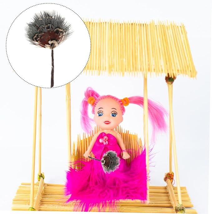 Miniature Dollhouse Romantic Fan Decoration Accessories for Modern Style Dollhouse Furniture Elegant Furniture Scene for Homes Schools and Offices