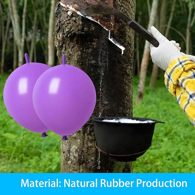 ADIDO EVA Link Balloons Purple 12 Inch Quick Latex Link Balloon 80 Pcs for Birthday, Halloween, Christmas, Party Festival Decorations