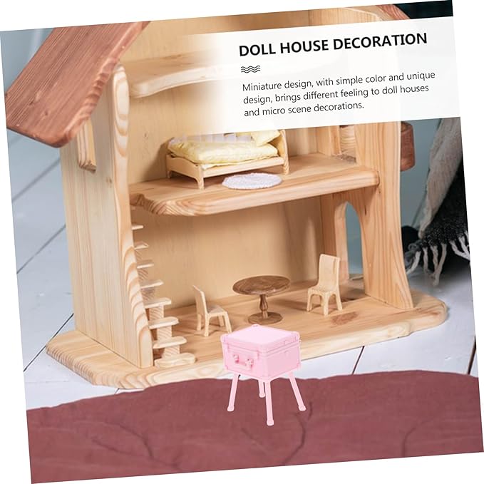 Garneck 1set Makeup Storage Box Model Dollhouse Decor Scale Cosmetics Organizer for Dollhouse Elegant Design Interior Compartments for Miniature Collectors