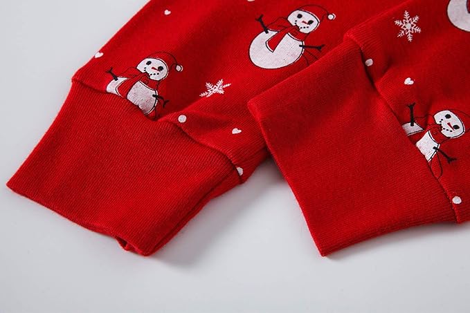 Babyroom Girls Matching Doll&Toddler 4 Piece Cotton Pajamas Toddler Christmas Sleepwear