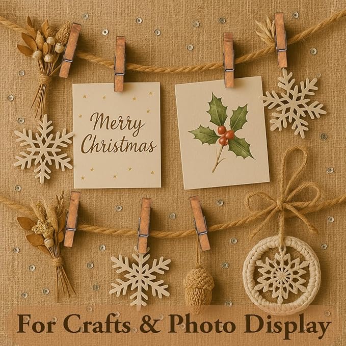 LWR CRAFTS Wooden Small Clothespins 1-7/8" 4.8cm 50 Pieces Per Pack (Jacobean)