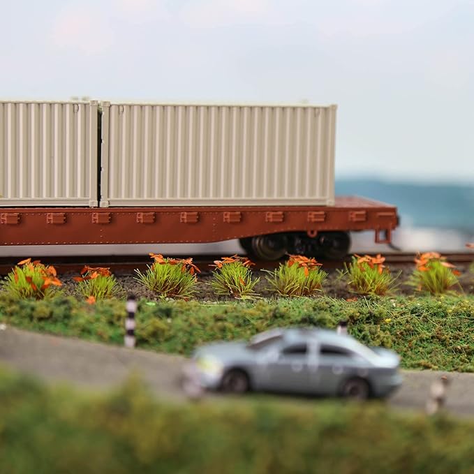 Miniature Vegetation Artificial Flower Cluster with Model Bases War Game Lowland Scenery (C)