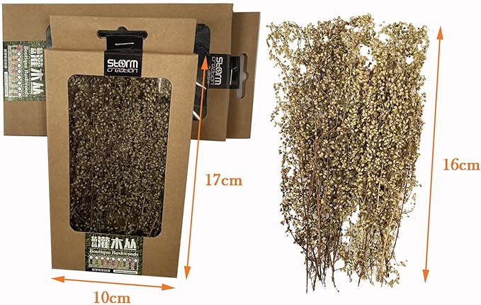 Cayway 2 Pack Miniature Shrubs Model Bushes 2 Color Long Shrub Vegetation Groups Model Grass Tufts for DIY Architecture Building Model Railway Train Diorama Garden Scenery Landscape Layout