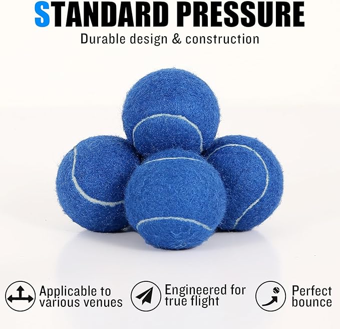 MRYCZ FYRHD 60 Pack Tennis Balls, Training Tennis Balls, Pet Dog Playing Balls, Practice Tennis Balls with Mesh Bag for Transport and Beginner Training