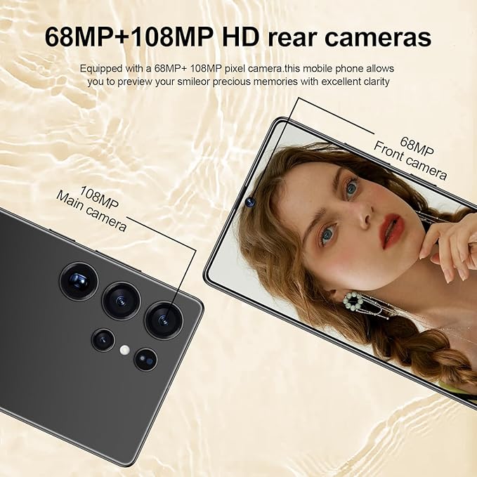 OEJBK I25 Ultra: Powerhouse 16GB/512GB, 2-Day 7000mAh Battery, Huge 6.99" Android 14 Phone w/Built-in Stylus - Your All-in-One Device The Superior Choice (Black)