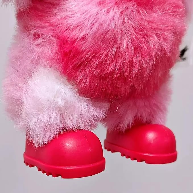 sunla Doll Shoes for 17cm Doll, Cute Mini Shoes Accessories for 17cm Dolls Sitting Standing Series, Silicone Doll Rain Shoes Boots(1 Pair Red)