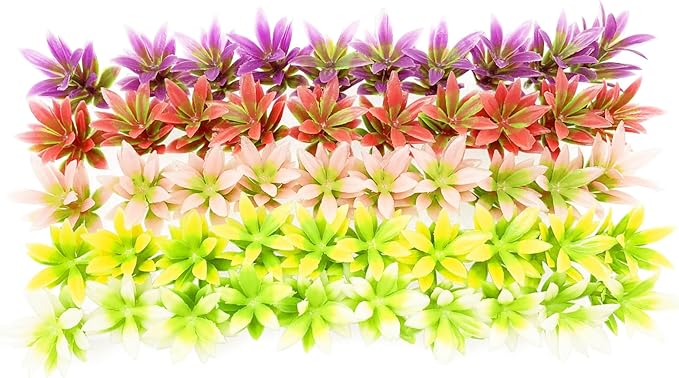 PrettyLife 50Pcs Miniature Plants Artificial Green Shrubs Model for 1:12 Mini Dollhouse Fairy Garden Railway Simulated Static Scenery Micro Landscape Decoration