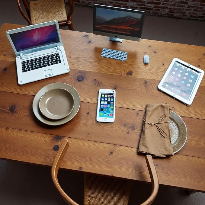 1:12 Scale Dollhouse Miniature Electronics Set - 4 Pcs Desktop Computer, Flip Laptop, Phone & Tablet for Dollhouse Display, Diorama Props and Collectibles