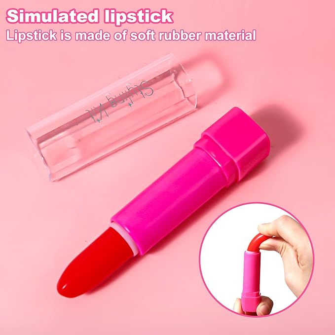 AIUAZA Children's Home Makeup Toy Set of 10, Liquid Free and Powder Free, Girl Dress-Up Toy, Kids Pretend Play，Toys for Girls Princess Birthday Gift Age 4 -12