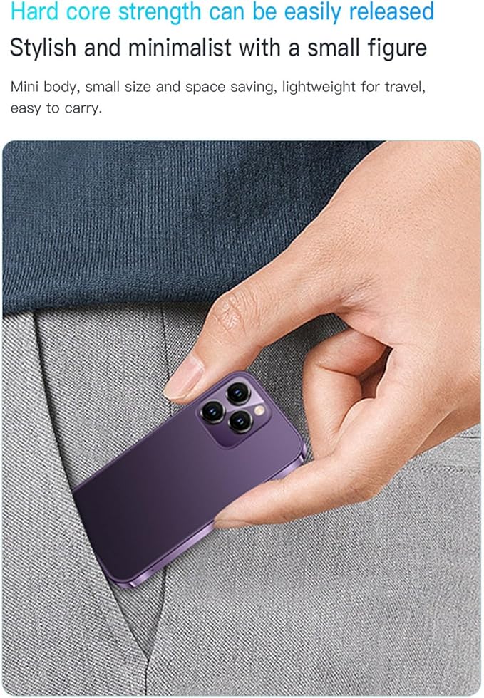 XUMIUZIY Mini Smartphone, Slim Unlocked Cell Phones with 3" HD Screen, 2GB RAM 16GB ROM, Dual Cameras, Dual SIM Card Slot, 3G Network, 1000mAh Battery, 8.1 (Black)