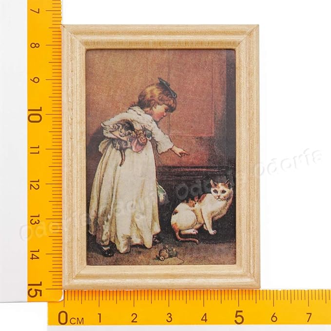 Odoria 1/12 Miniature Framed Wall Art Picture Painting Dollhouse Accessories