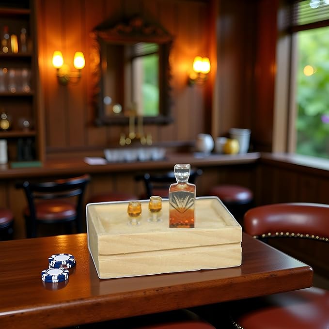 1 Set Exquisite Mini Wine Bottle Bar Model,1:12 Scale Dollhouse Miniature Accessories,Mini Alcohol Bottles,Verisimilitude Mini Wine Decoration Convenient and Nice,Dollhouse Accessories
