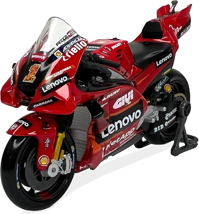 Bburago 1/18 Scale 36396 - Ducati Desmosedici GP23 Motorcycle Moto GP - #1 F. Bagnaia
