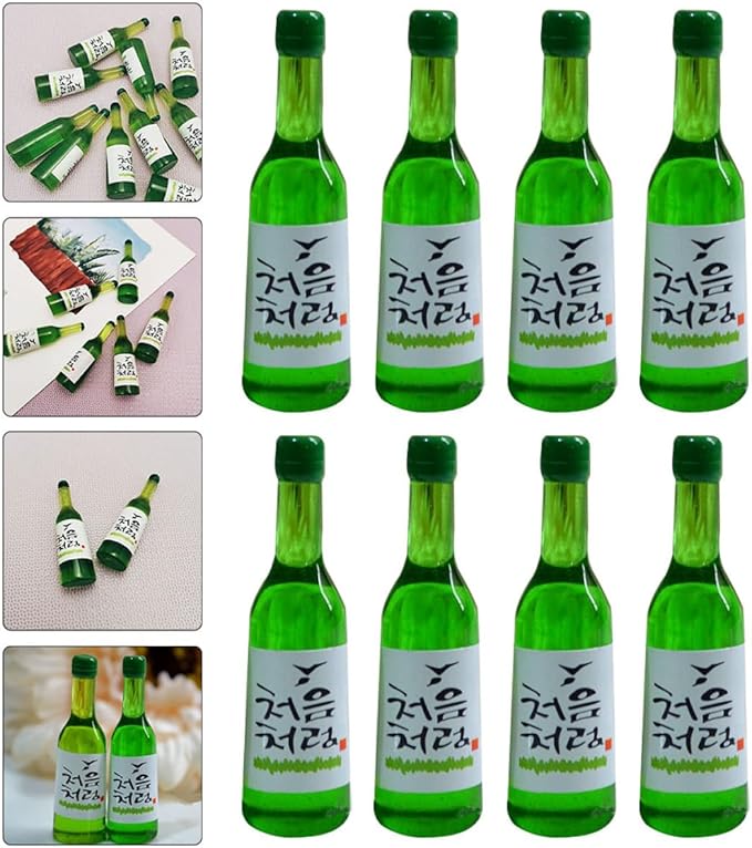 Holibanna 12Pcs Miniature Korean Style Resin Wine Bottle Models for Dollhouse Decor, Mini Scene Accessories for Collectors and Hobbyists