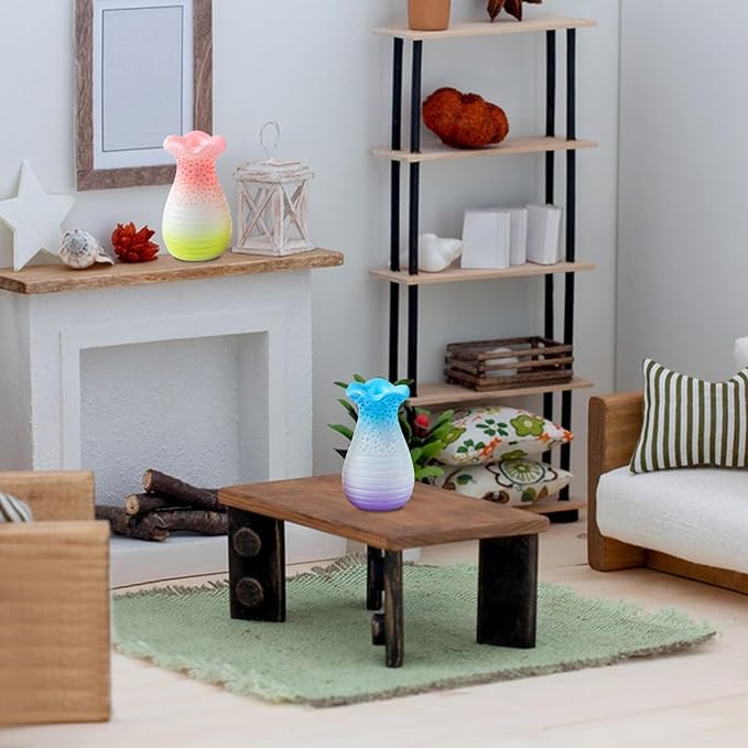 Mini Fancy Vase Resin Silicone Molds 3D Simulation Miniature Yuhuchun Vase Epoxy Casting Molds for DIY Micro Resin Dollhouse Fairy Garden Landscape Tiny Things Display Decor