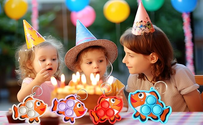 24 Packs Bulk Mini Ocean Fish Animal Classroom Students Prizes from Teacher,Sea Creature Nemo Return Birthday Favors