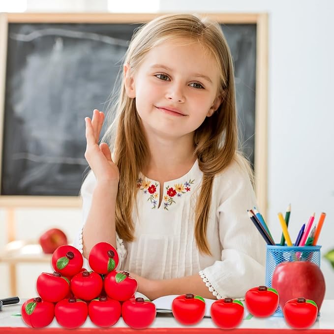 24 Pieces of Fruit Stress Ball Toys,Red Fruit Stress Relief Balls,Fruit Fidget Stress Balls for School Carnival Reward Party Favor Supplies Back to School Decor