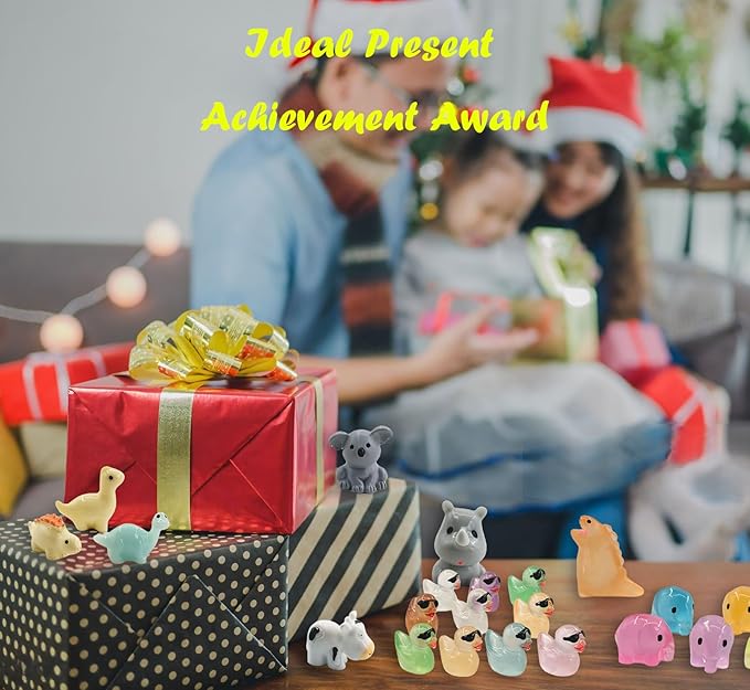 160pcs Tiny Resin Animals to Hide Mini Resin Ducks Bulk for Dollhouse, Fairy Garden Accessories, Micro Landscape Decor, Aquarium and Potted Plants