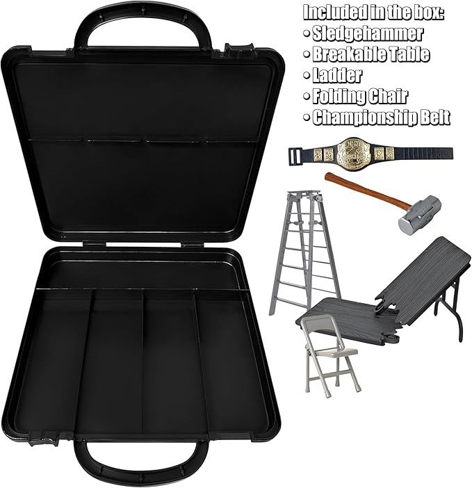 Deluxe Carrying Case With Accessories for Wrestling Action Figures