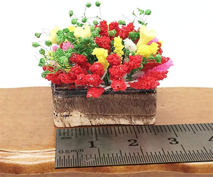 Dollhouse Decoration Plant Pots Miniature Green Potted Bonsai Models Decor,1：12 Miniature Plant