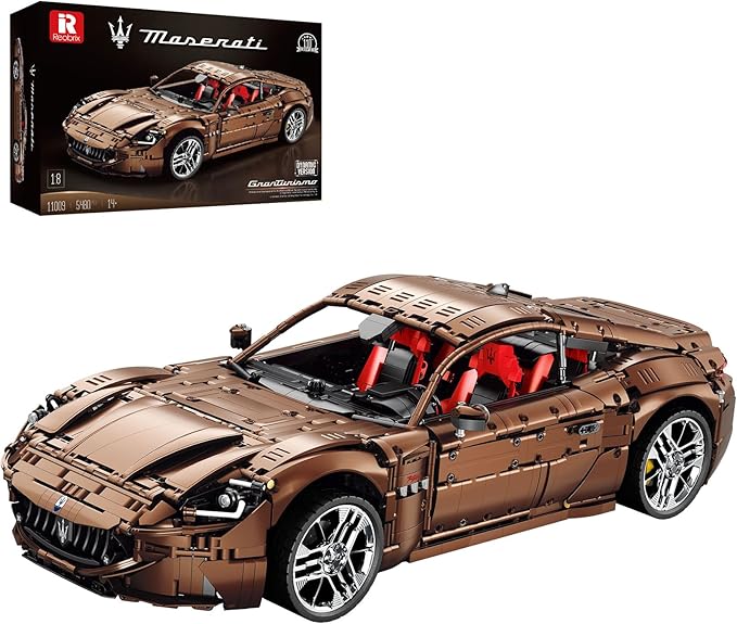 Reobrix Sports Car Building Blocks Set for Adults, Remote Control 1:8 Racing Car Vehicle Toy Model Building Kit for Adult, 11009, Creative Gifts for Boys Girls Adults 14+ (5480PCS)