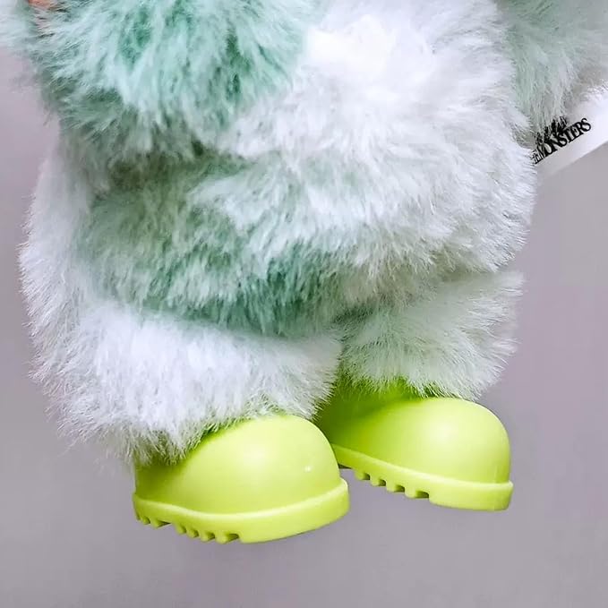 sunla Doll Shoes for 17cm Doll, Cute Mini Shoes Accessories for 17cm Dolls Sitting Standing Series, Silicone Doll Rain Shoes Boots(1 Pair Green)
